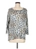 Nally & Millie Animal Print Silver Blue Pullover Sweater One size - photo 1