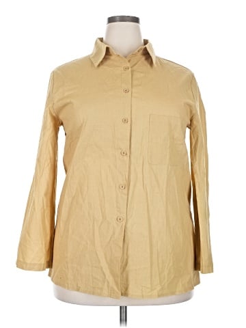 Flamingo Long Sleeve Button-Down Shirt (view 1)