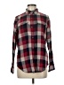 Chaps 100% Cotton Plaid Burgundy Red Long Sleeve Button-Down Shirt Size M - photo 1
