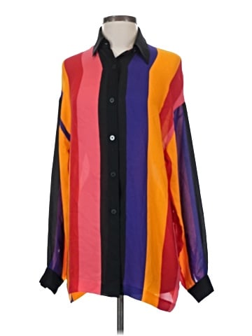 Linda Allard Ellen Tracy Long Sleeve Silk Top (view 1)