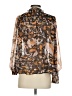 o.p.t 100% Polyester Brown Long Sleeve Blouse Size S - photo 2