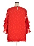 Fever 100% Polyester Red 3/4 Sleeve Blouse Size 1X - photo 2