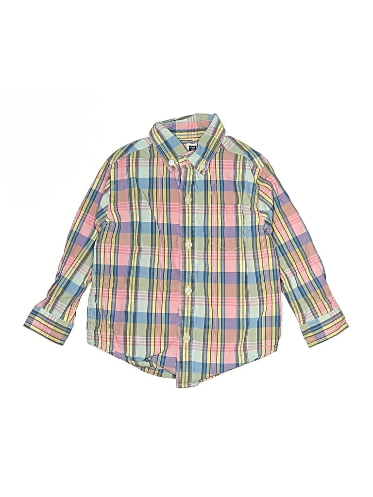 Pre-owned Janie And Jack Kids' Long Sleeve Button Down Shirt In Yellow