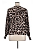 Unbranded 100% Polyester Animal Print Brown Long Sleeve Blouse Size XL - photo 2