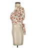 Unbranded Floral Orange Short Sleeve Blouse Size S - photo 5