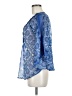 John Paul Richard 100% Polyester Blue 3/4 Sleeve Blouse Size M - photo 5