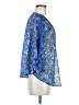 John Paul Richard 100% Polyester Blue 3/4 Sleeve Blouse Size M - photo 4