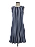 N Touch Chevron-herringbone Blue Casual Dress Size S - photo 1