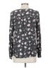 Ann Taylor LOFT 100% Rayon Floral Gray Long Sleeve Blouse Size XS - photo 2