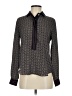 Ann Taylor LOFT 100% Polyester Tweed Black Long Sleeve Blouse Size XS - photo 1