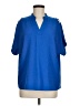 Shein Blue Short Sleeve Blouse Size 8 - 10 - photo 1