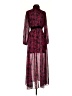 LDT 100% Polyester Paisley Burgundy Purple Cocktail Dress Size 4 - photo 1