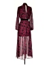 LDT 100% Polyester Paisley Burgundy Purple Cocktail Dress Size 4 - photo 2