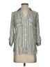 Fortune + Ivy 100% Polyester Stripes Gray 3/4 Sleeve Blouse Size S - photo 1