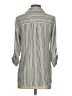 Fortune + Ivy 100% Polyester Stripes Gray 3/4 Sleeve Blouse Size S - photo 2