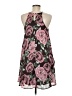MTS 100% Polyester Floral Black Burgundy Casual Dress Size M - photo 2