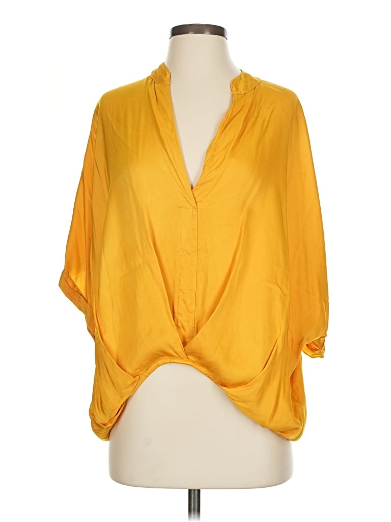Pre-owned Sofia 3/4 Sleeve Blouse In Yellow