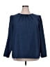 Shein Curve 100% Polyester Blue Long Sleeve Blouse Size 4X - photo 1