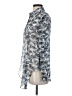 Banana Republic 100% Polyester Print Silver Long Sleeve Blouse Size 2 - photo 5