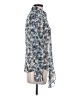 Banana Republic 100% Polyester Print Silver Long Sleeve Blouse Size 2 - photo 4