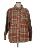 Umgee 100% Polyester Plaid Brown Long Sleeve Blouse Size XL - photo 1