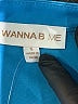 Wanna B Color Block Teal Short Sleeve Blouse Size S - photo 7