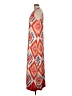 Chico's Print Orange Casual Dress Size Lg (2) - photo 5
