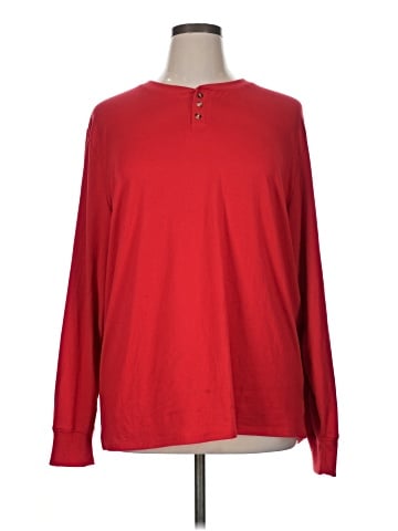 Holiday Time Long Sleeve Henley (view 1)