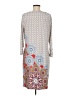 Chico's Print Gray Casual Dress Size Med (1) - photo 2