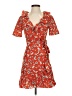 Topshop 100% Polyester Orange Casual Dress Size 2 - photo 1