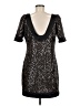 Shein 100% Polyester Tweed Black Cocktail Dress Size 8 - 10 - photo 2