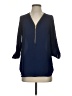 American Dream Blue 3/4 Sleeve Blouse Size XS - photo 1
