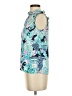 Lilly Pulitzer 100% Polyester Blue Sleeveless Blouse Size XXS - photo 5