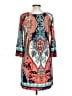 Rouge Paisley Teal Orange Casual Dress Size L - photo 2