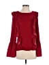 Amaryllis 100% Polyester Red Long Sleeve Blouse Size XS - photo 1