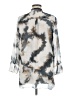 Chico's 100% Polyester Animal Print Gray Ivory 3/4 Sleeve Blouse Size Sm (0.5) - photo 2