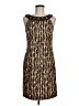 Connected Apparel Animal Print Brown Cocktail Dress Size 8 - photo 1