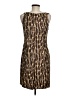 Connected Apparel Animal Print Brown Cocktail Dress Size 8 - photo 2