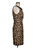 Connected Apparel Animal Print Brown Cocktail Dress Size 8 - photo 4
