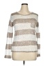 Roz & Ali 100% Polyester Metallic Silver Pullover Sweater Size XL - photo 1