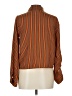 E&M Collection Stripes Orange Long Sleeve Blouse Size L - photo 2