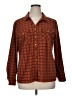 Notations Plaid Brown Long Sleeve Blouse Size XL - photo 1