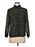 Villager 100% Polyester Polka Dots Black Long Sleeve Blouse Size M - photo 1