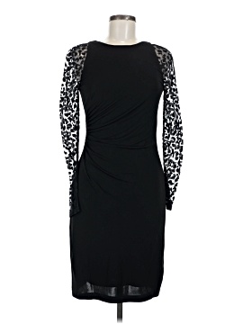 Robe Noire David Meister Taille 8 USA - Manches 3/4, Ceinture - Neuf Avec étiquettes
