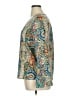 Unbranded 100% Polyester Paisley Teal Long Sleeve Blouse Size XL - photo 5