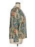 Unbranded 100% Polyester Paisley Teal Long Sleeve Blouse Size XL - photo 4
