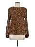 14th & Union 100% Polyester Brown Long Sleeve Blouse Size M - photo 1