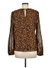 14th & Union 100% Polyester Brown Long Sleeve Blouse Size M - photo 2