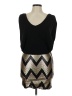 Sequin Hearts Chevron-herringbone Black Cocktail Dress Size M - photo 1