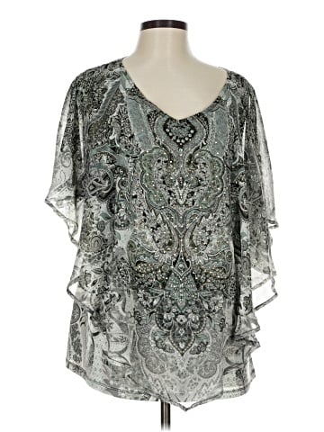Roz & Ali Short Sleeve Blouse (view 1)